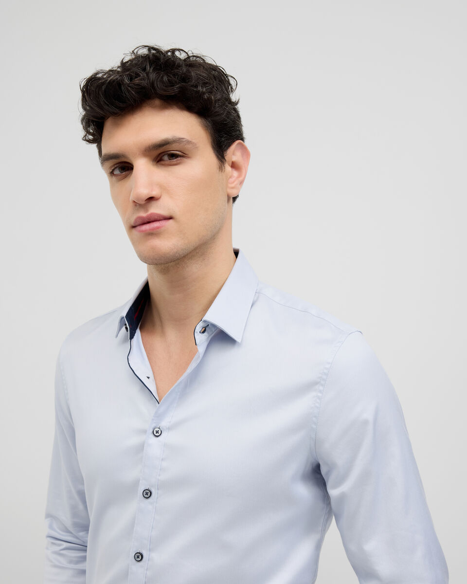 Accent Stretch Long Sleeve Shirt, Light Blue, hi-res